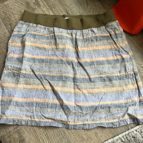 Toad & Co medium linen striped skirt - Picture 3 of 7